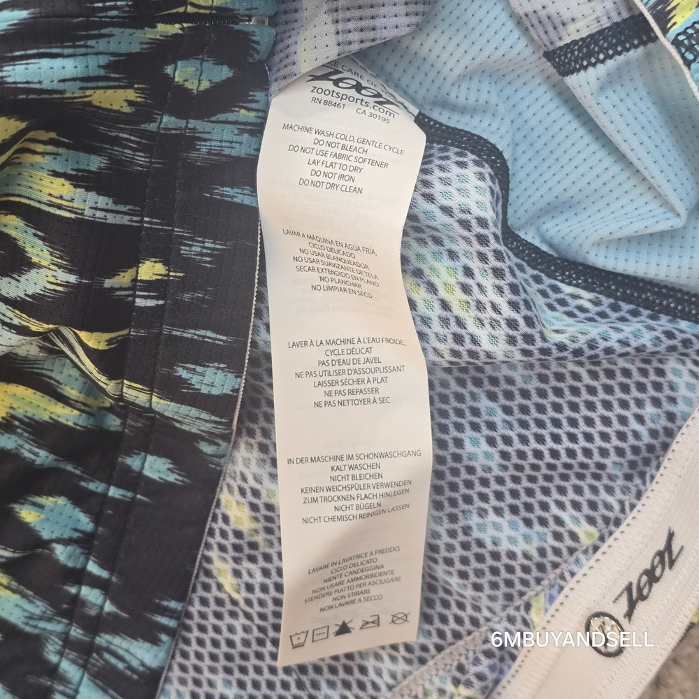 Zoot Ironman 70.3 Florida Cycling Jersey Womens XL Blue Purple Ikat FL718  NWT - Picture 12 of 13